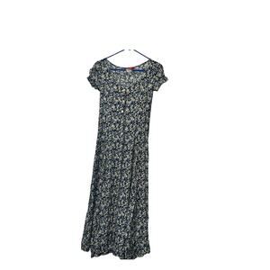 ESPRIT Vintage 90s Blue Floral Dress Boho 90s Sz Sm cottagecore Phoebe Bouffat